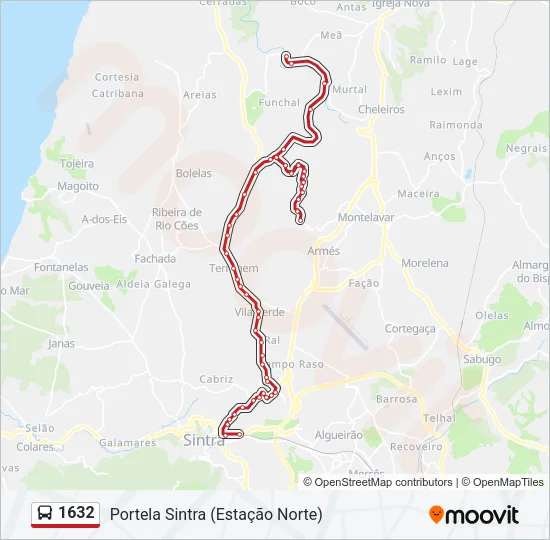 1632 Bus Line Map