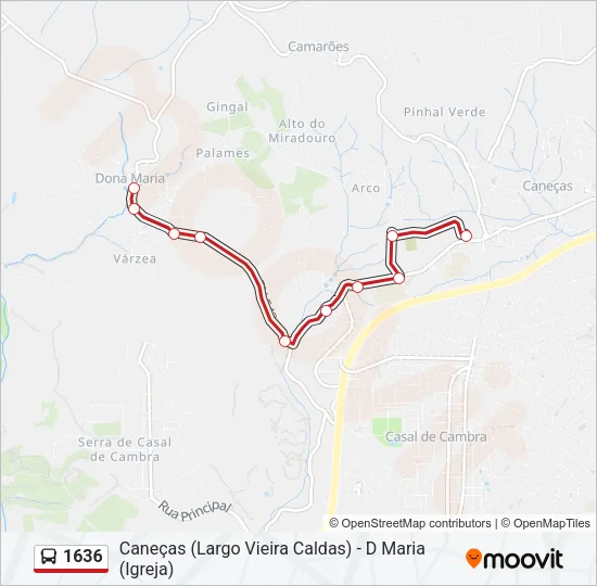 1636 Bus Line Map