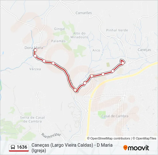 1636 Bus Line Map