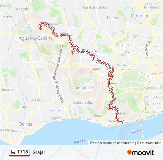 1718 Bus Line Map