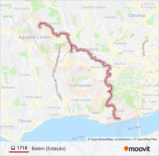 1718 Bus Line Map