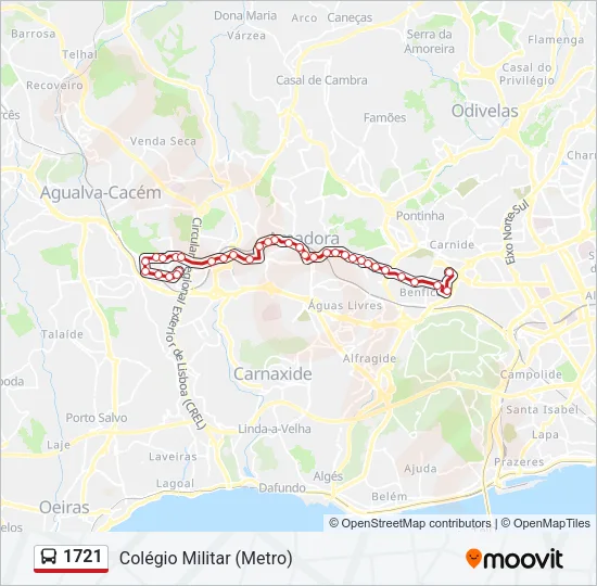 1721 Bus Line Map