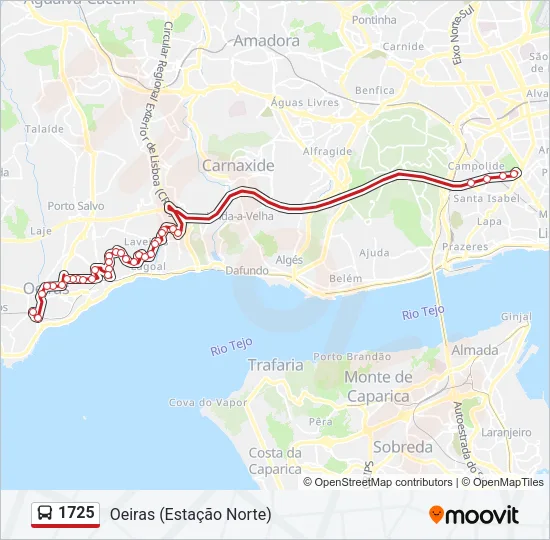 1725 Bus Line Map