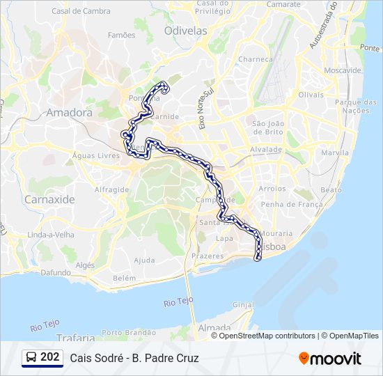 202 Bus Line Map