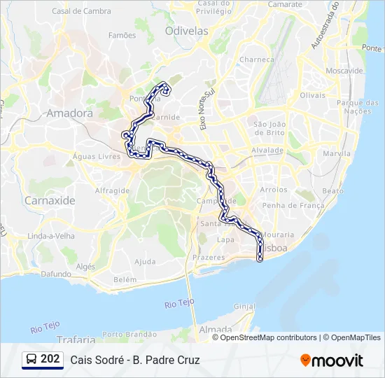 202 Bus Line Map