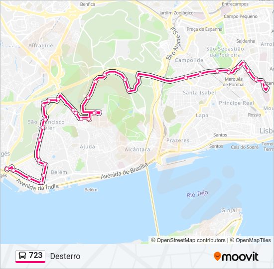723 Bus Line Map
