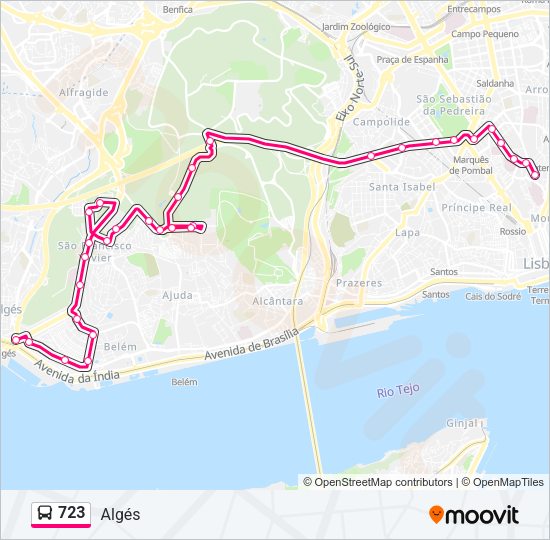 723 Bus Line Map