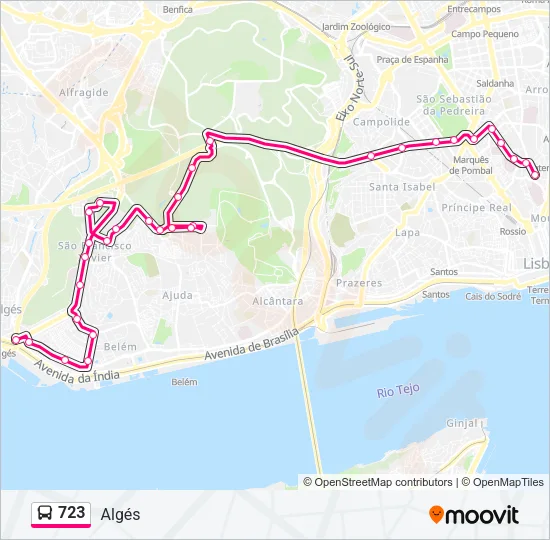 723 Bus Line Map