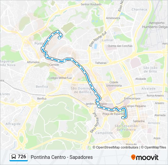726 Bus Line Map