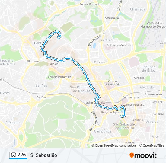 726 Bus Line Map