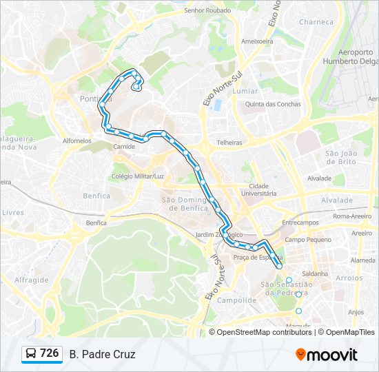 726 Bus Line Map