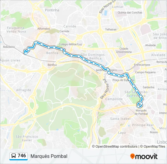 746 Bus Line Map