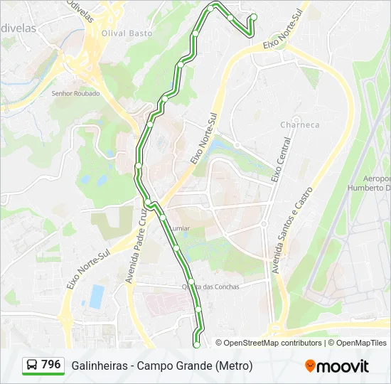 796 Bus Line Map