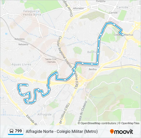 799 Bus Line Map
