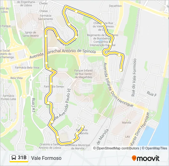 31B Bus Line Map