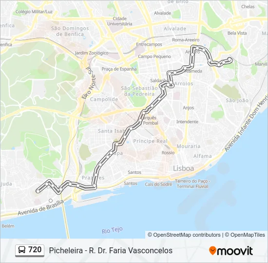 720 Bus Line Map