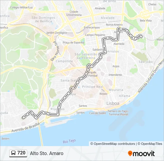 720 Bus Line Map