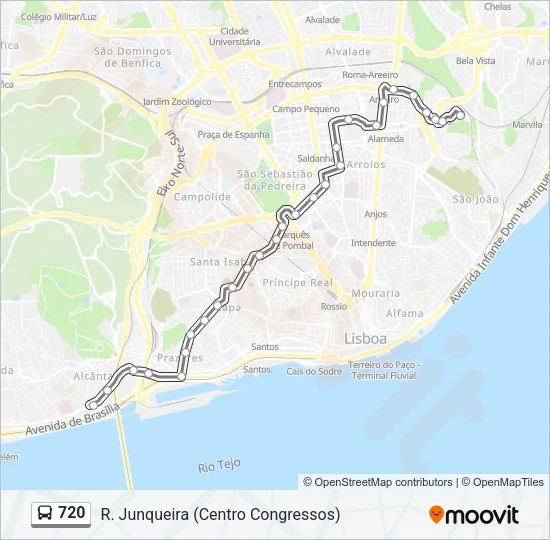 720 Bus Line Map