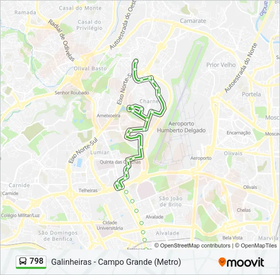 798 Bus Line Map