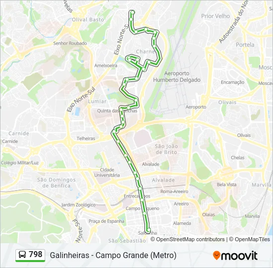 798 Bus Line Map