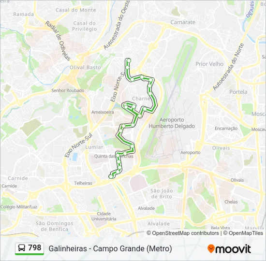 798 Bus Line Map