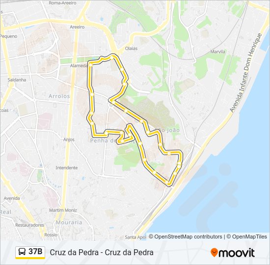 37B Bus Line Map