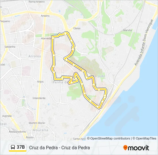 37B Bus Line Map