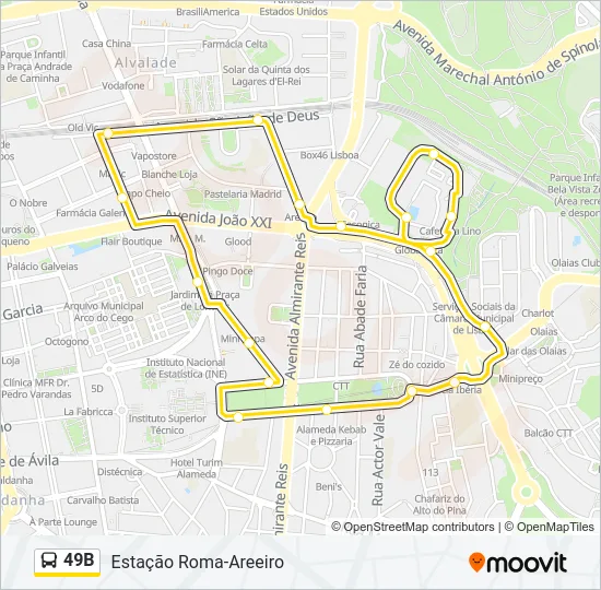 49B Bus Line Map