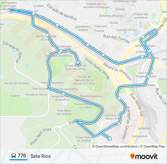 770 Bus Line Map