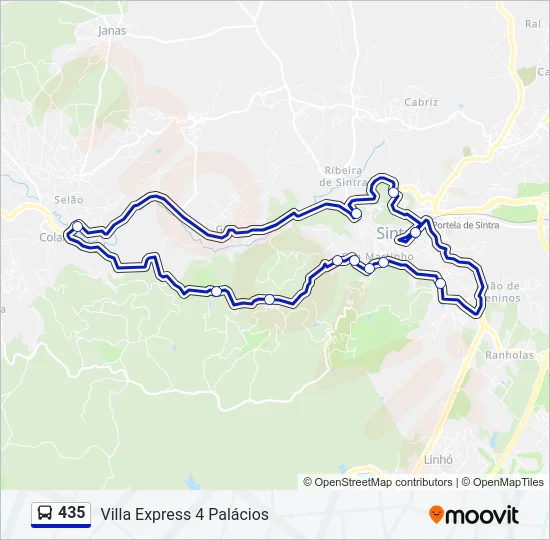 435 Bus Line Map