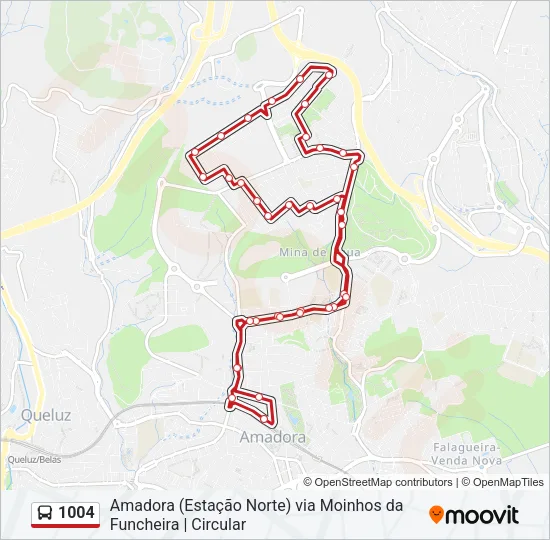 1004 Bus Line Map