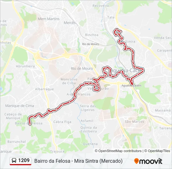 1209 Bus Line Map