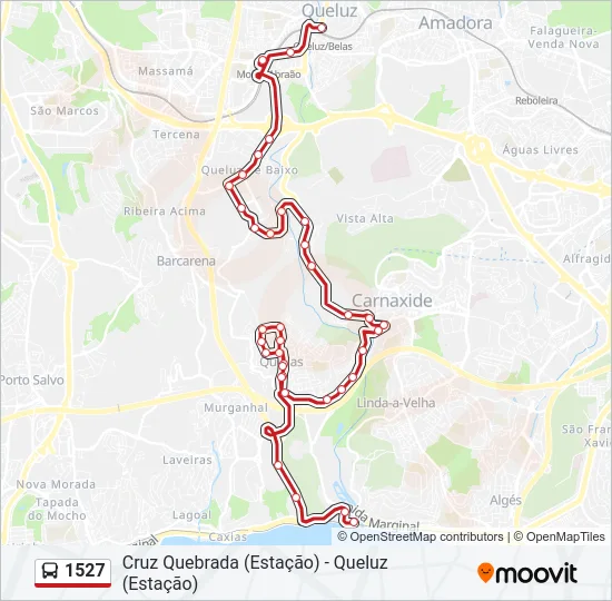 1527 Bus Line Map