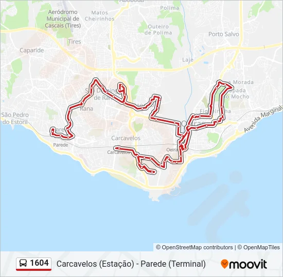 1604 Bus Line Map