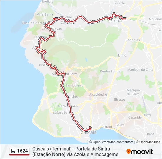 1624 Bus Line Map