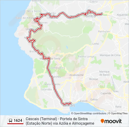 1624 Bus Line Map