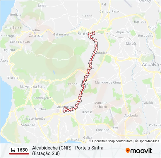 1630 Bus Line Map