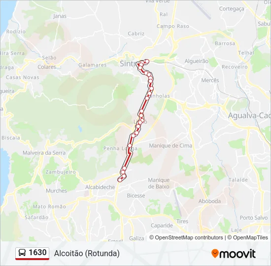 1630 Bus Line Map