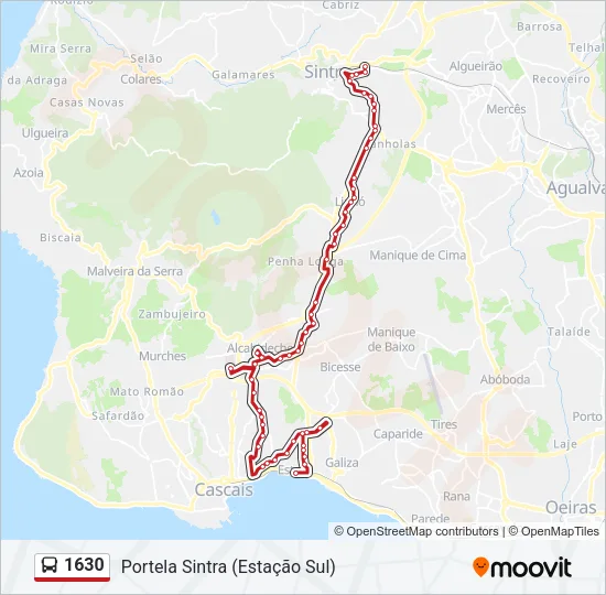 1630 Bus Line Map