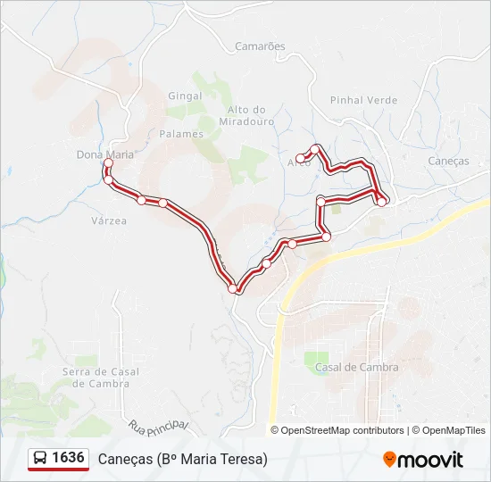 1636 Bus Line Map