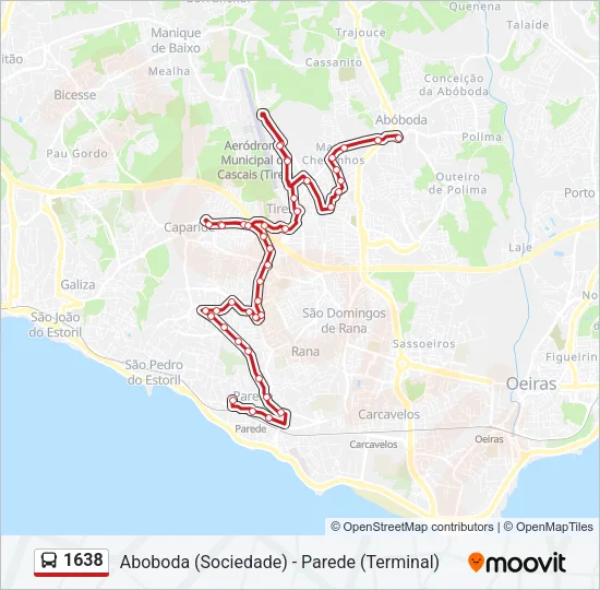 1638 Bus Line Map