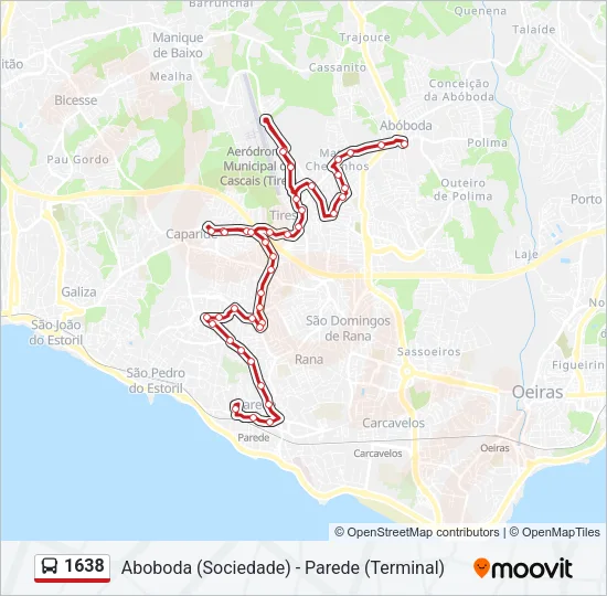 1638 Bus Line Map