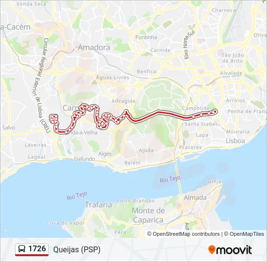 1726 Bus Line Map