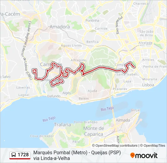 1728 Bus Line Map