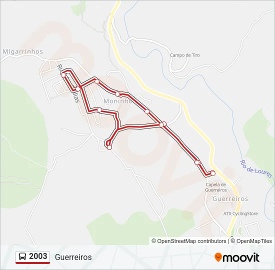 2003 Bus Line Map