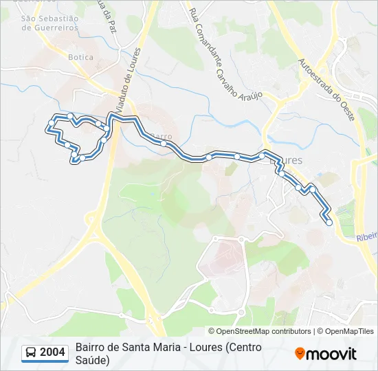 2004 Bus Line Map