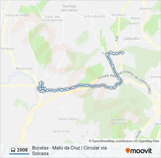 2008 Bus Line Map