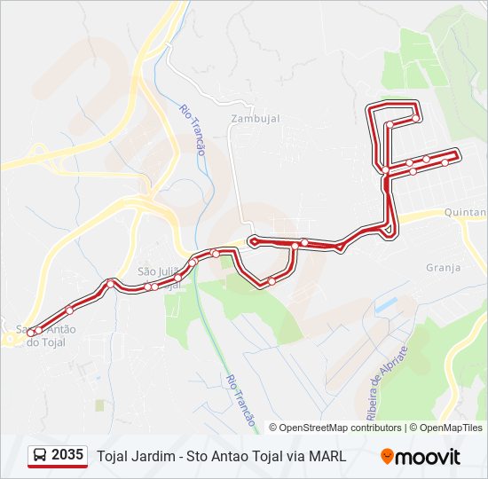 2035 bus Line Map