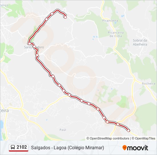 2102 bus Line Map