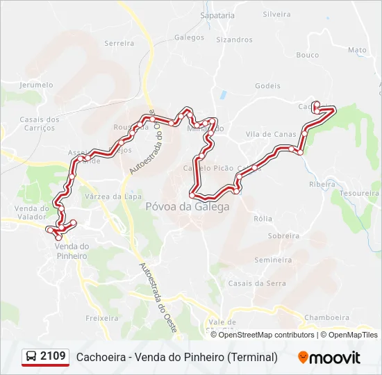 2109 Bus Line Map